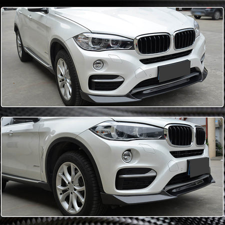 BMW X6 F16 Base 2015-2019 Front Bumper Lip Carbon Fiber/FRP-Ahacarbon