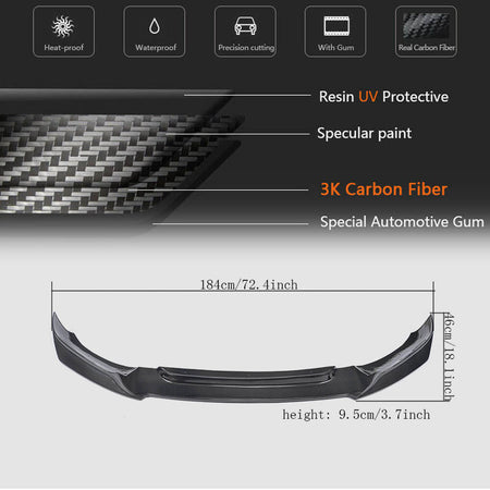 BMW X6 F16 Base 2015-2019 Front Bumper Lip Carbon Fiber/FRP-Ahacarbon