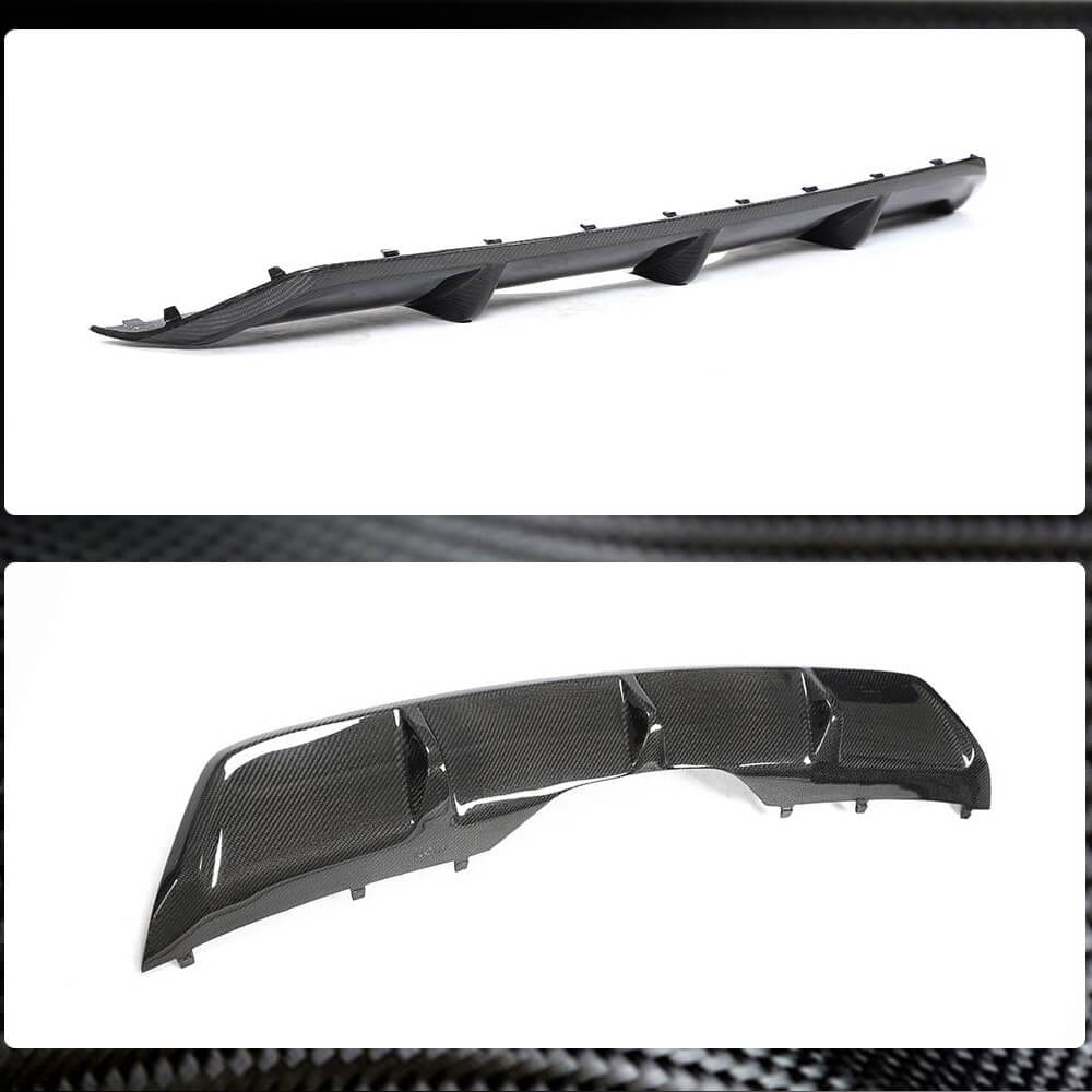 BMW X6 F16 Base 2015-2019 Rear Bumper Diffuser Carbon Fiber-Ahacarbon