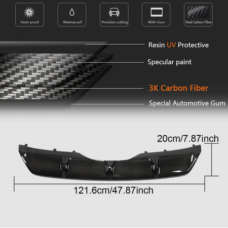BMW X6 F16 Base 2015-2019 Rear Bumper Diffuser Carbon Fiber-Ahacarbon