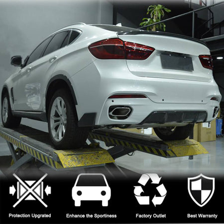 BMW X6 F16 M Sport Sport Utility 2015-2019 Rear Bumper Diffuser Carbon Fiber-Ahacarbon