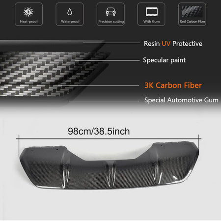 BMW X6 F16 M Sport Sport Utility 2015-2019 Rear Bumper Diffuser Carbon Fiber-Ahacarbon