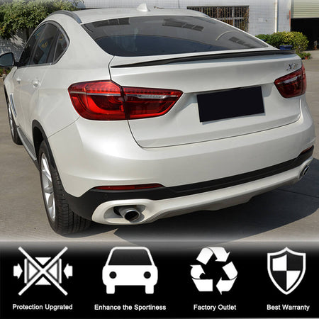 BMW X6 F16 2015-2019 Rear Trunk Spoiler Carbon Fiber-Ahacarbon