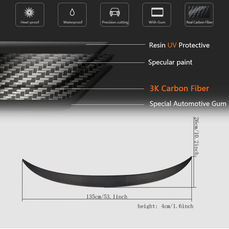 BMW X6 F16 2015-2019 Rear Trunk Spoiler Carbon Fiber-Ahacarbon