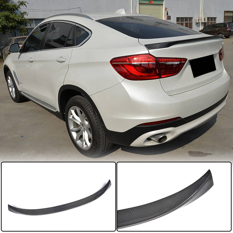 BMW X6 F16 Sport Utility 2015-2019 Rear Trunk Spoiler Carbon Fiber-Ahacarbon