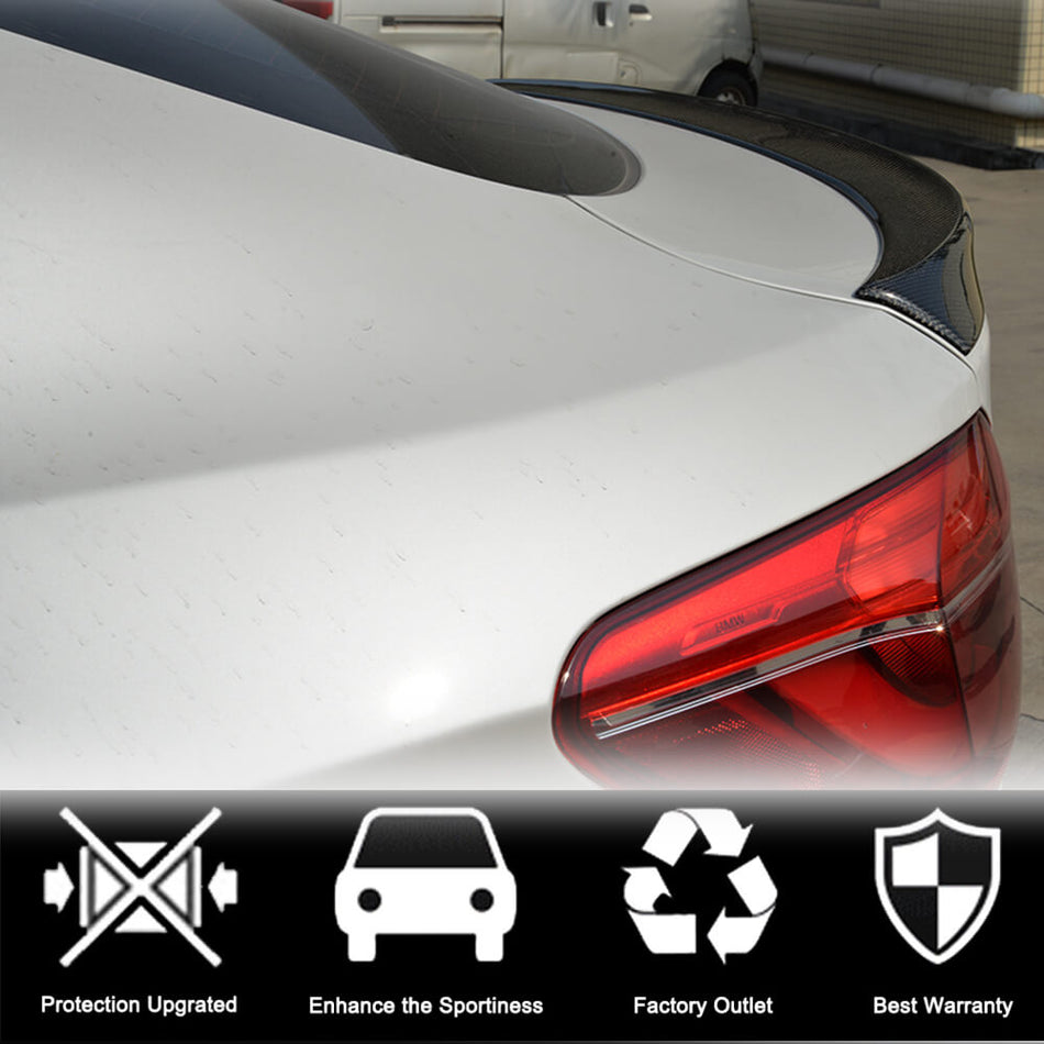 BMW X6 F16 Sport Utility 2015-2019 Rear Trunk Spoiler Carbon Fiber-Ahacarbon