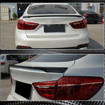 BMW X6 F16 Sport Utility 2015-2019 Rear Trunk Spoiler Carbon Fiber-Ahacarbon