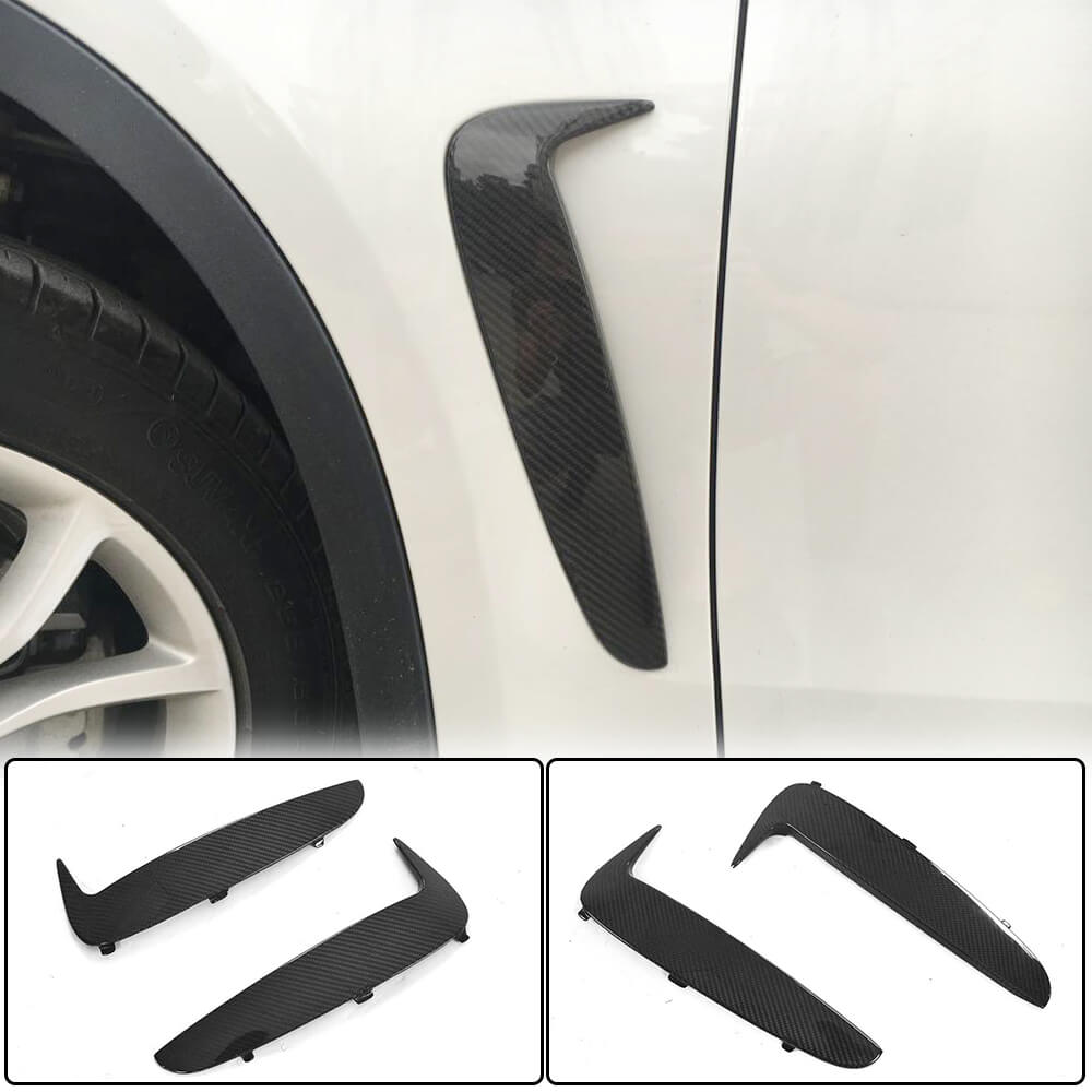 For BMW X6 F16 Carbon Fiber Side Air Duct Intake Vent Fender Trims-Ahacarbon