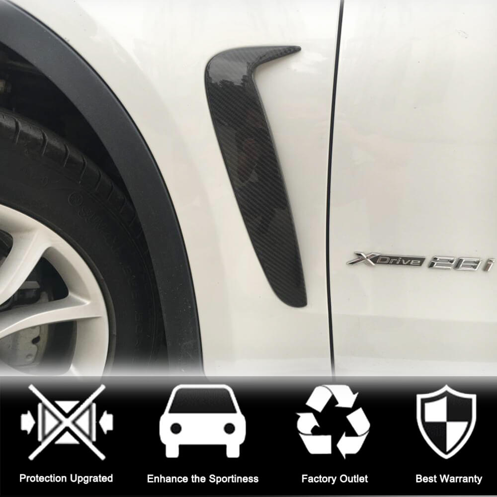 For BMW X6 F16 Carbon Fiber Side Air Duct Intake Vent Fender Trims-Ahacarbon