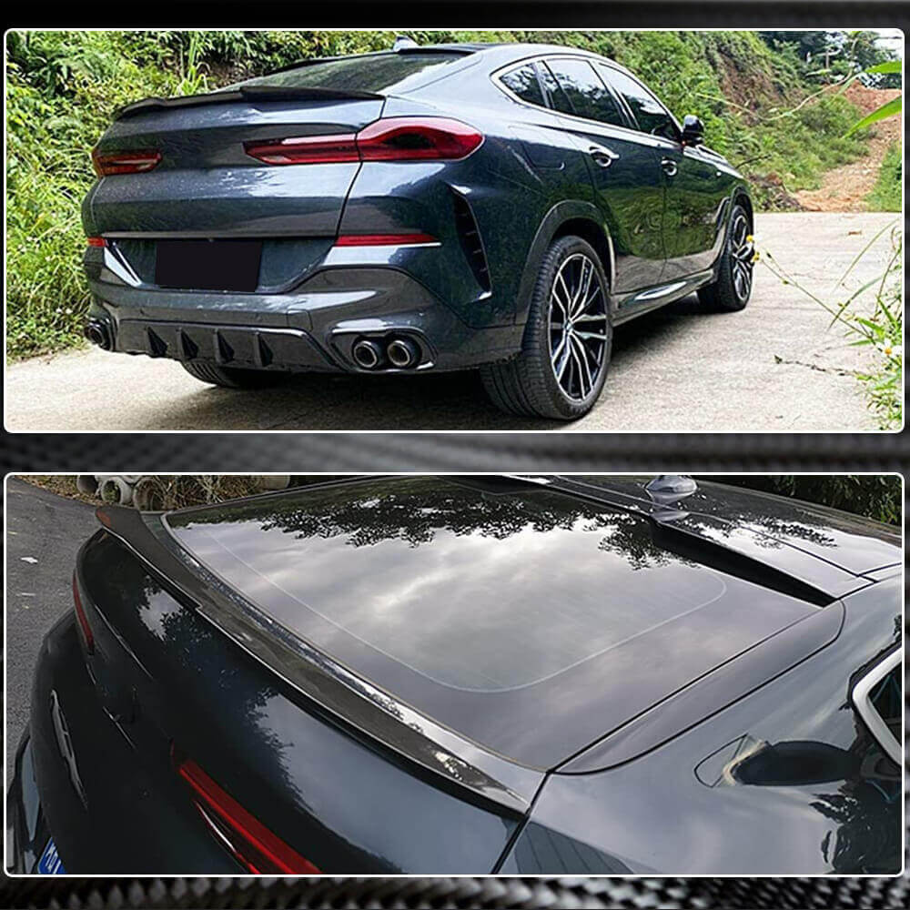 BMW X6 G06 F96 X6M Sport Utility 2020UP Rear Trunk Spoiler Carbon Fiber/FRP-Ahacarbon
