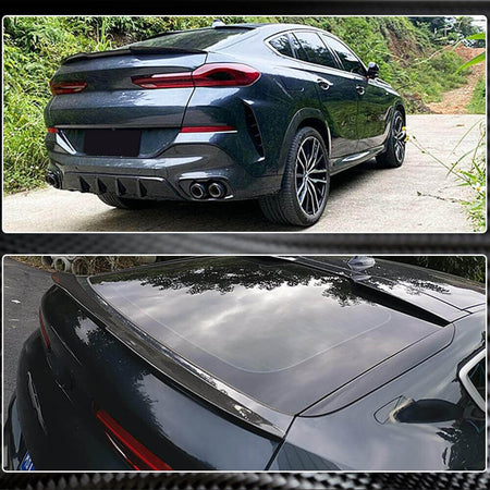 BMW X6 G06 F96 X6M Sport Utility 2020UP Rear Trunk Spoiler Carbon Fiber/FRP-Ahacarbon