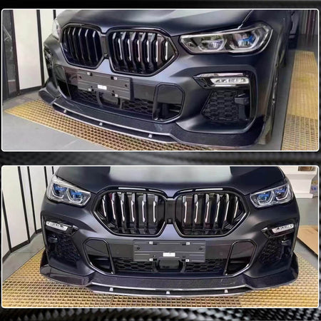 BMW X6 G06 M50i M (Competition) 2020UP Front Bumper Lip Carbon Fiber-Ahacarbon