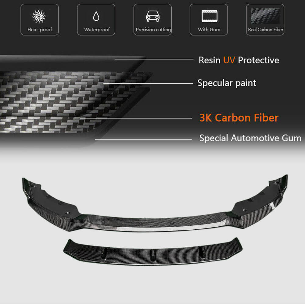 BMW X6 G06 M50i M (Competition) 2020UP Front Bumper Lip Carbon Fiber-Ahacarbon
