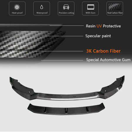 BMW X6 G06 M50i M (Competition) 2020UP Front Bumper Lip Carbon Fiber-Ahacarbon