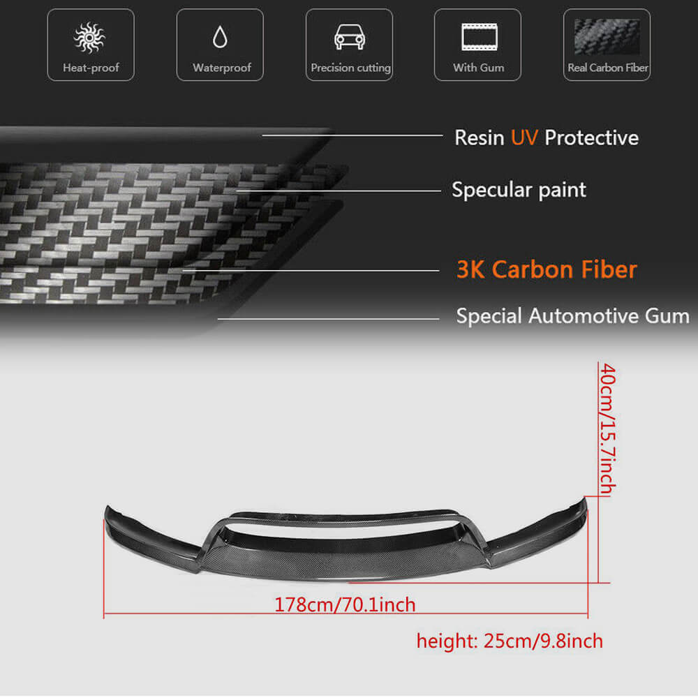 BMW X6M E71 2009-2014 Front Bumper Lip Carbon Fiber-Ahacarbon