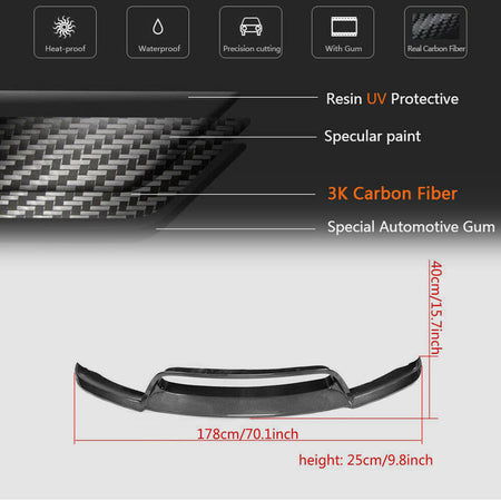 BMW X6M E71 2009-2014 Front Bumper Lip Carbon Fiber-Ahacarbon