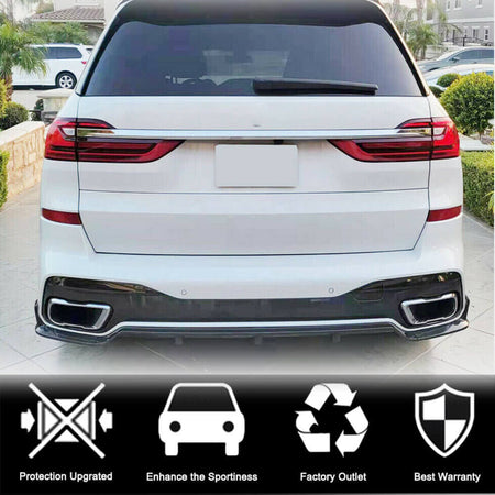 BMW X7 G07 M Sport M50i Rear Bumper Diffuser Carbon Fiber-Ahacarbon
