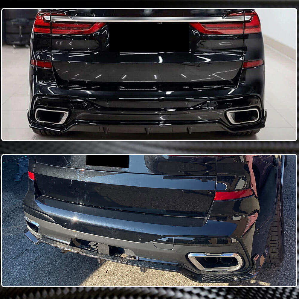 BMW X7 G07 M Sport M50i Rear Bumper Diffuser Carbon Fiber-Ahacarbon