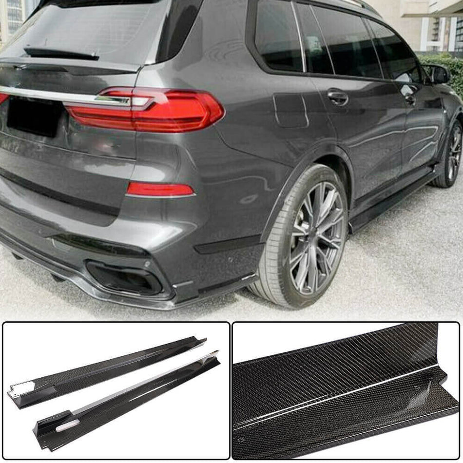 BMW X7 G07 M Sport M50i 2019-2023 Side Skirts Carbon Fiber-Ahacarbon