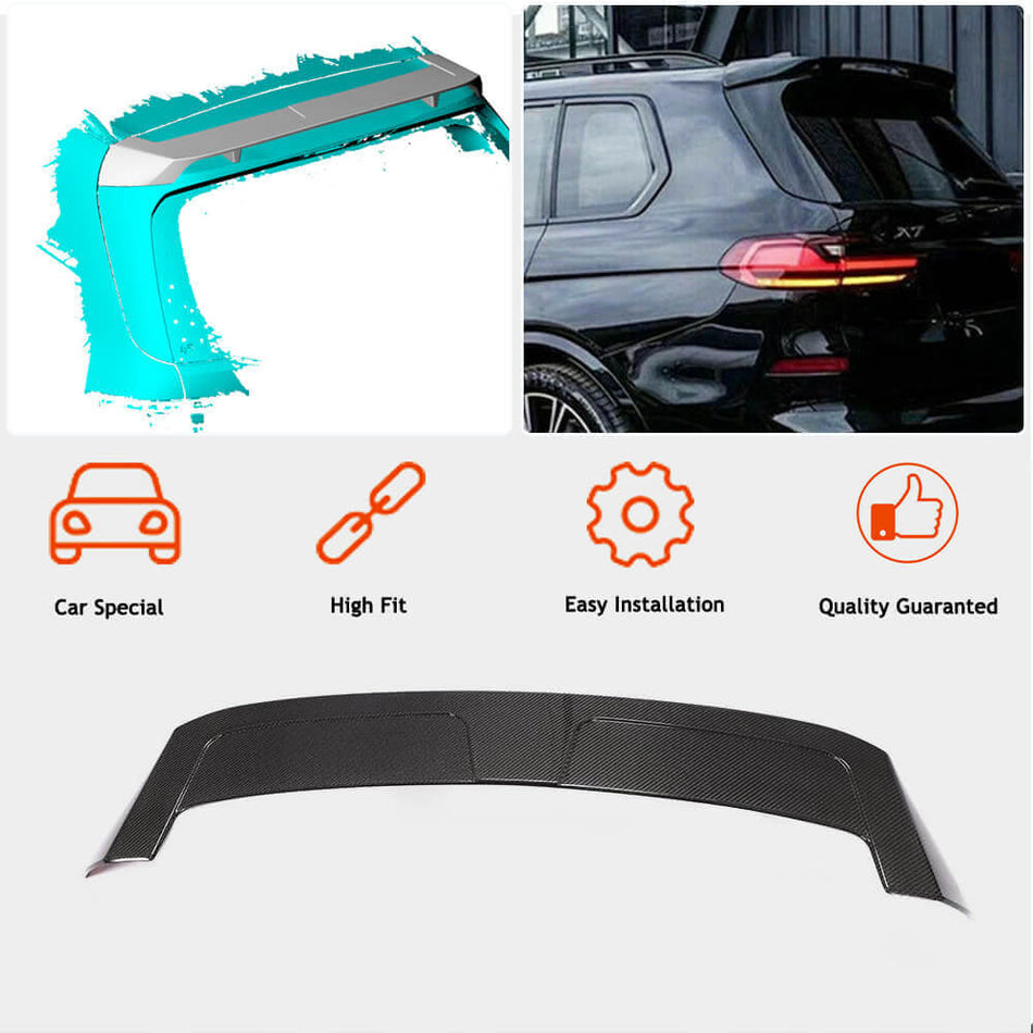 BMW X7 G07 xDrive40i xDrive50i M50i 2019-2023 Rear Roof Spoiler Carbon Fiber-Ahacarbon