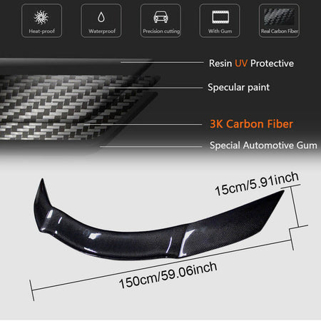 BMW Z4 E89 2009-2015 Rear Trunk Spoiler Carbon Fiber-Ahacarbon