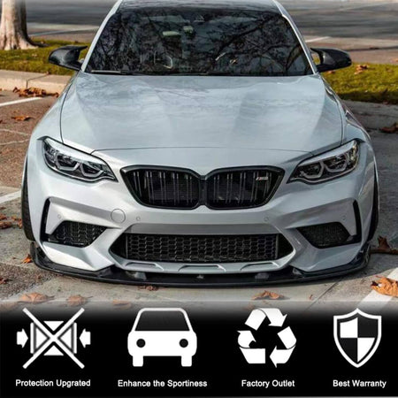 BMW 2 Series F87 M2 Competition M2C 2018-2020 Front Bumper Lip Carbon Fiber/FRP-Ahacarbon