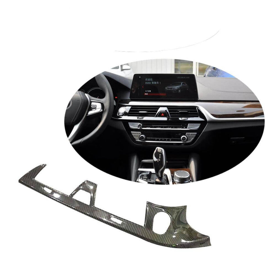 BMW 5 Series G30 F90 M5 Pre-LCI 2017-2020 Interior Dashboard Frame Cover Carbon Fiber-Ahacarbon