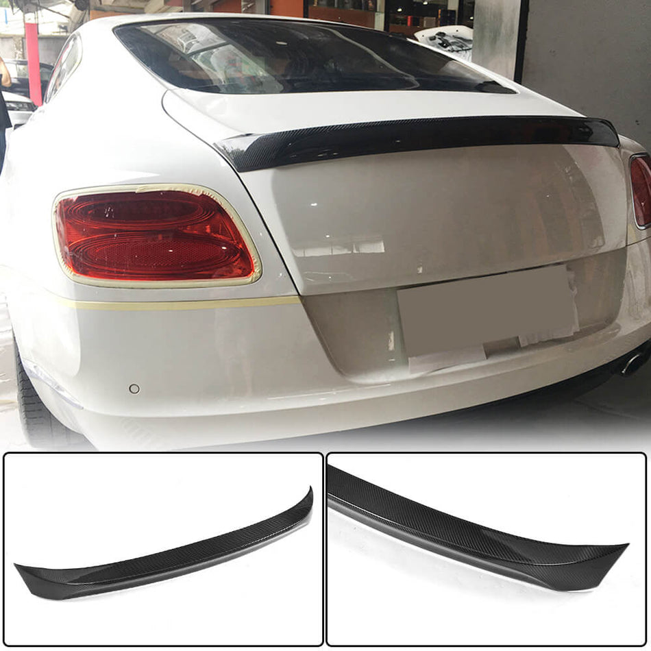 Bentley Continental GT 2012-2014 Rear Trunk Spoiler Carbon Fiber-Ahacarbon