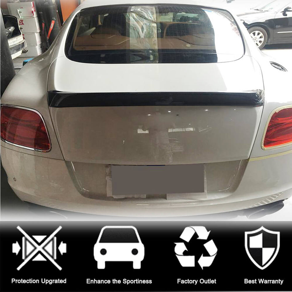 Bentley Continental GT 2012-2014 Rear Trunk Spoiler Carbon Fiber-Ahacarbon