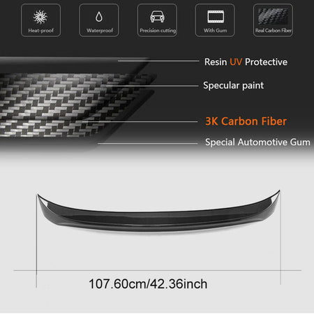 Bentley Continental GT 2012-2014 Rear Trunk Spoiler Carbon Fiber-Ahacarbon