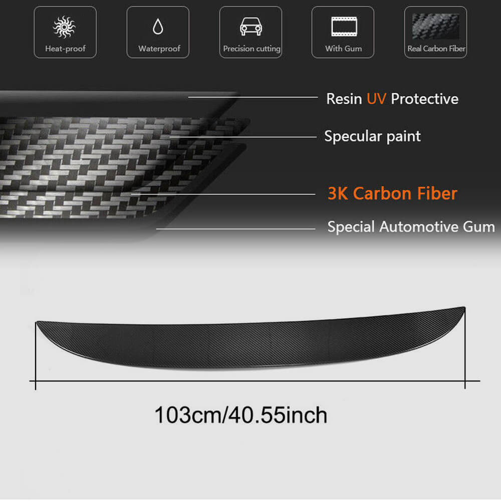 Bentley Continental GT W12/V8 2nd Gen Coupe 2012-2017 Rear Middle Window Spoiler Carbon Fiber-Ahacarbon