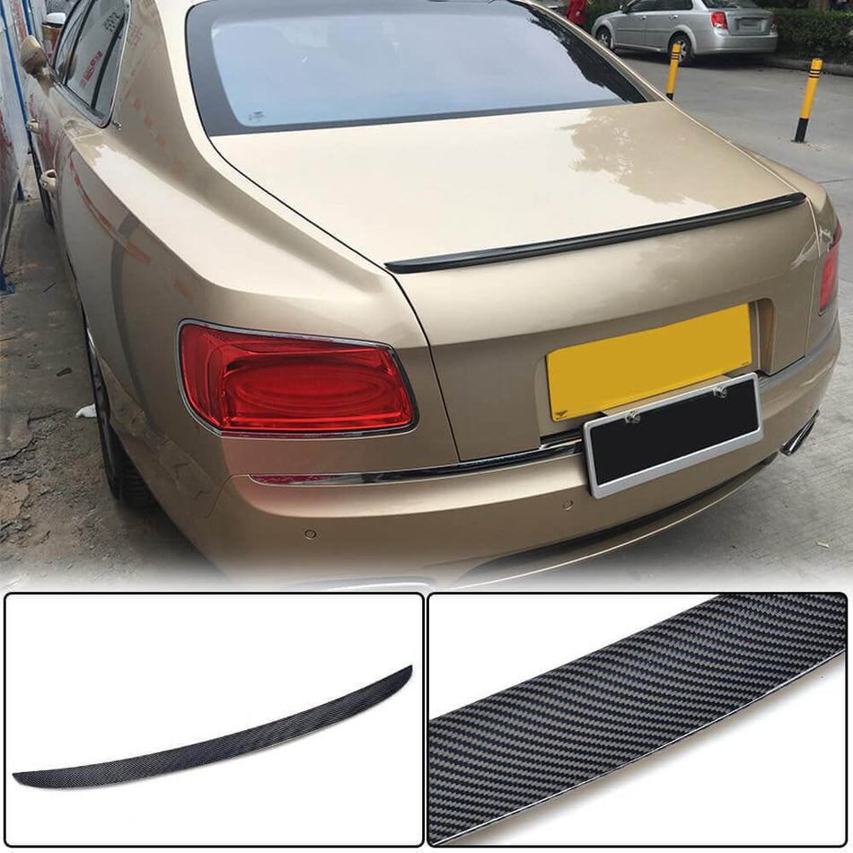 For Bentley Flying Spur W12 2013-2019 Carbon Fiber Rear Trunk Spoiler Boot Wing Lip-Ahacarbon
