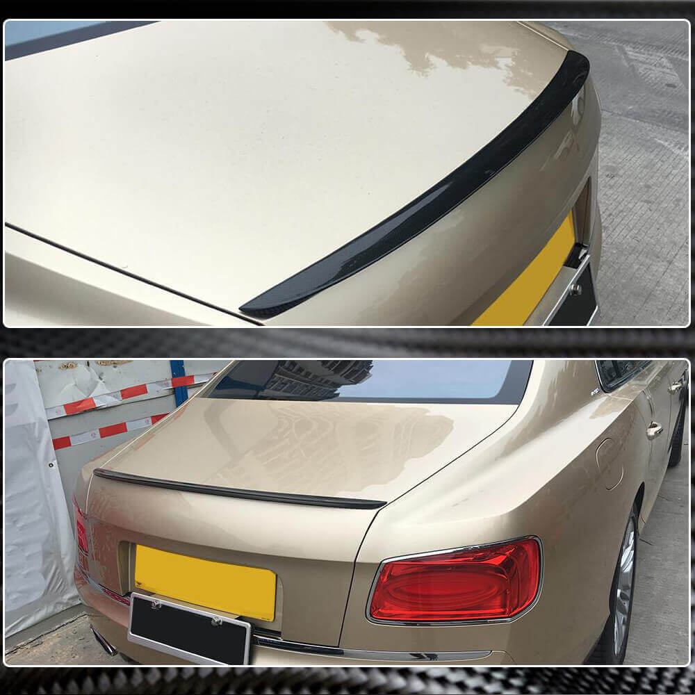 For Bentley Flying Spur W12 2013-2019 Carbon Fiber Rear Trunk Spoiler Boot Wing Lip-Ahacarbon