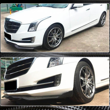 Cadillac ATS Base 2013-2019 Front Bumper Lip Carbon Fiber-Ahacarbon