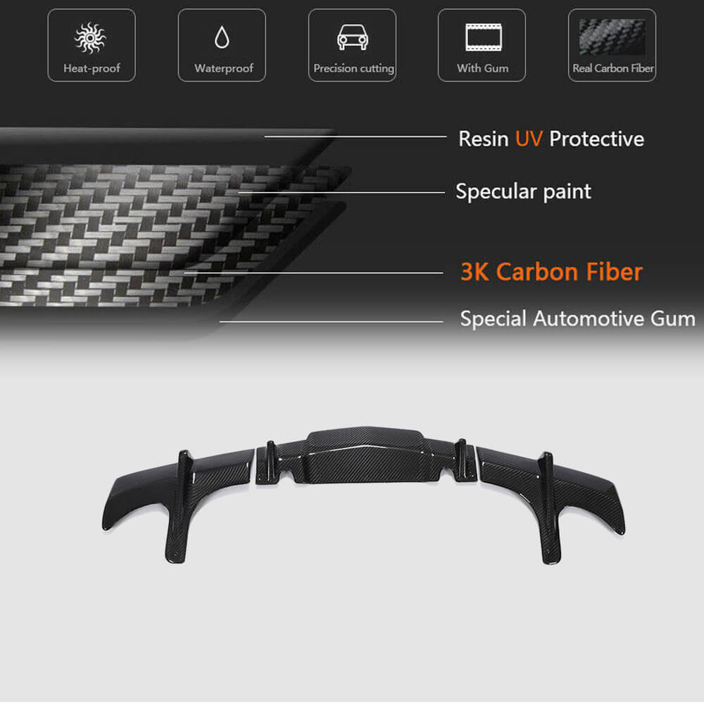 Cadillac ATS Base Sedan 2013-2019 Rear Bumper Diffuser Carbon Fiber-Ahacarbon