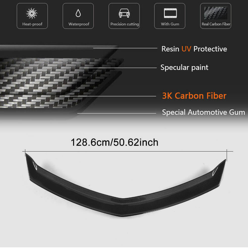 Cadillac ATS Sedan 2013-2019 Rear Trunk Spoiler Carbon Fiber-Ahacarbon