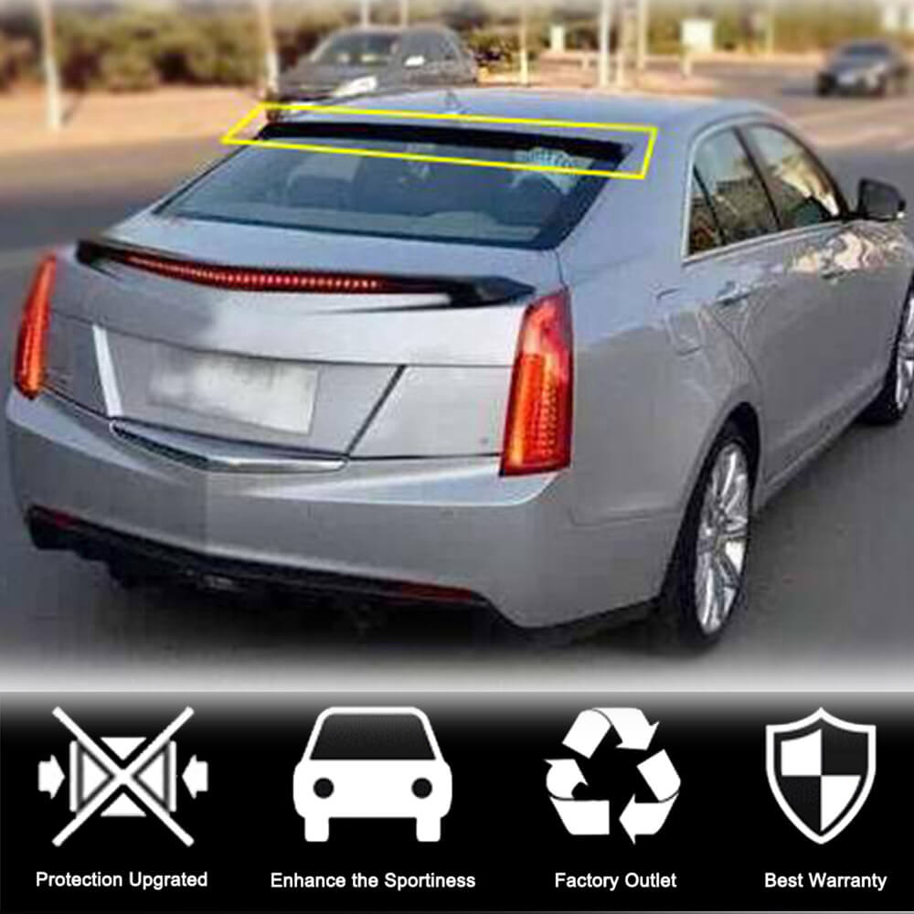Cadillac ATS Sedan 2013-2019 Rear Roof Spoiler Carbon Fiber-Ahacarbon