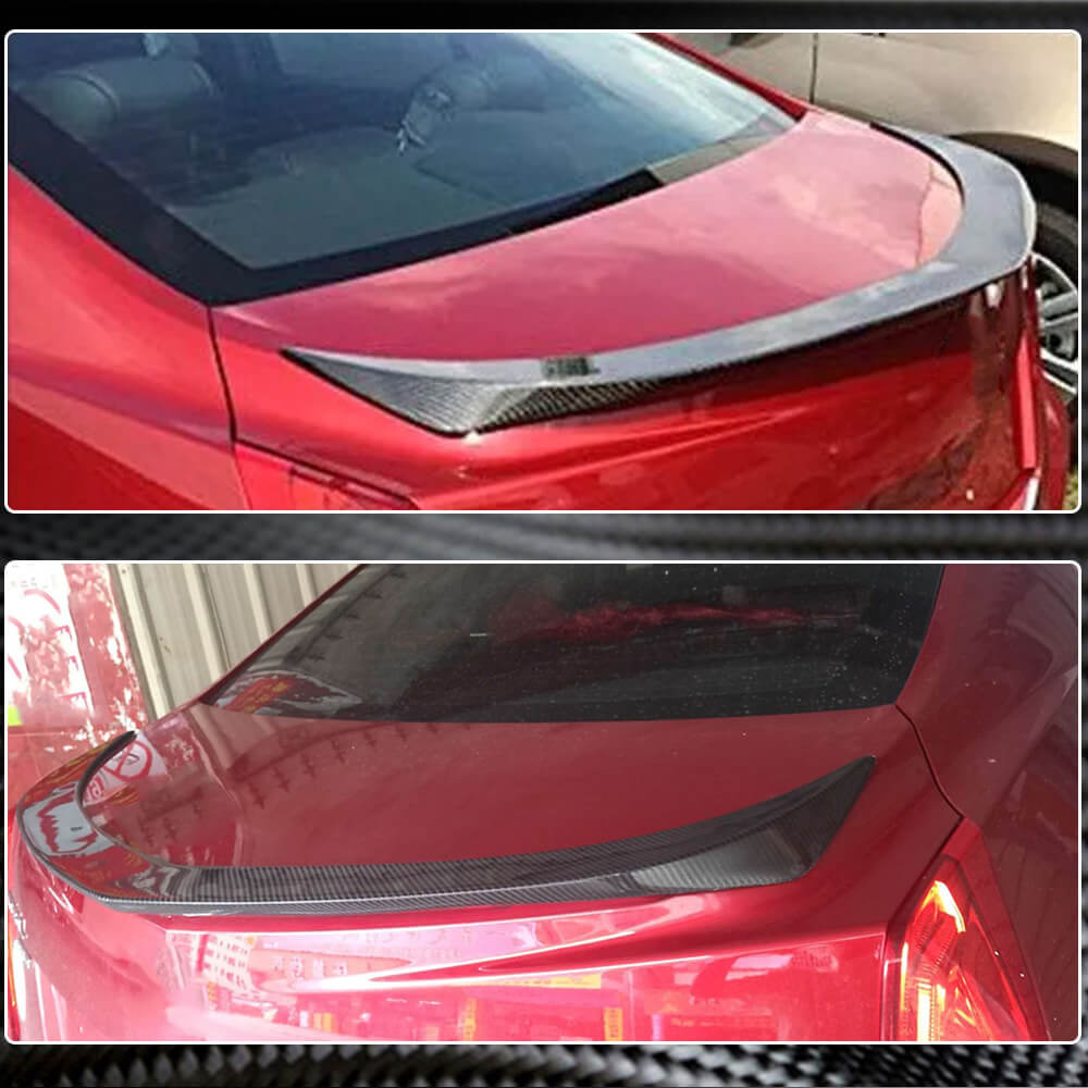 Cadillac ATS Sedan 2013-2019 Rear Trunk Spoiler Carbon Fiber-Ahacarbon