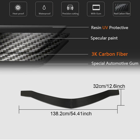 Cadillac ATS Sedan 2013-2019 Rear Trunk Spoiler Carbon Fiber-Ahacarbon