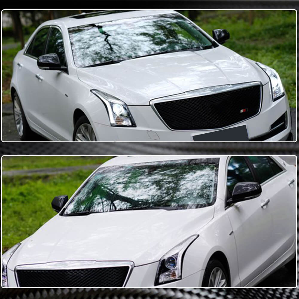 Cadillac ATS Sedan 2013-2019 Mirror Covers Carbon Fiber-Ahacarbon