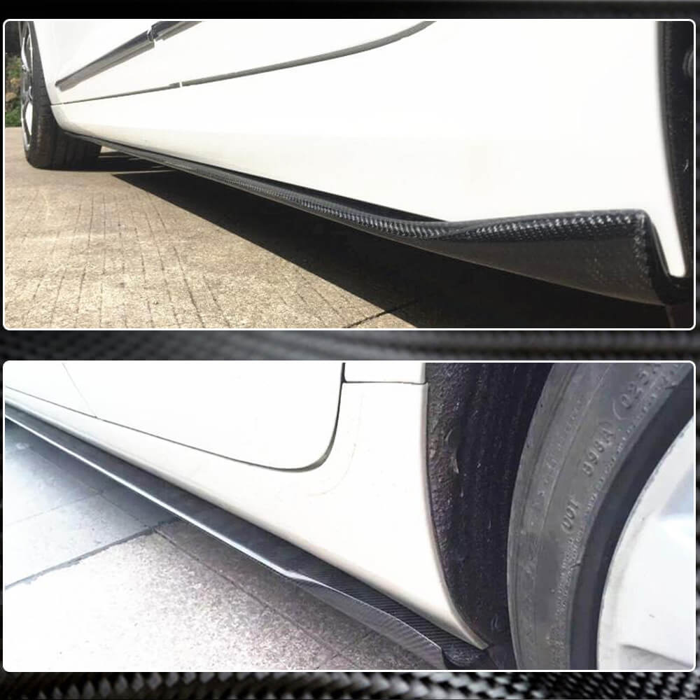 Cadillac ATS Sedan 2013-2019 Side Skirts Carbon Fiber-Ahacarbon