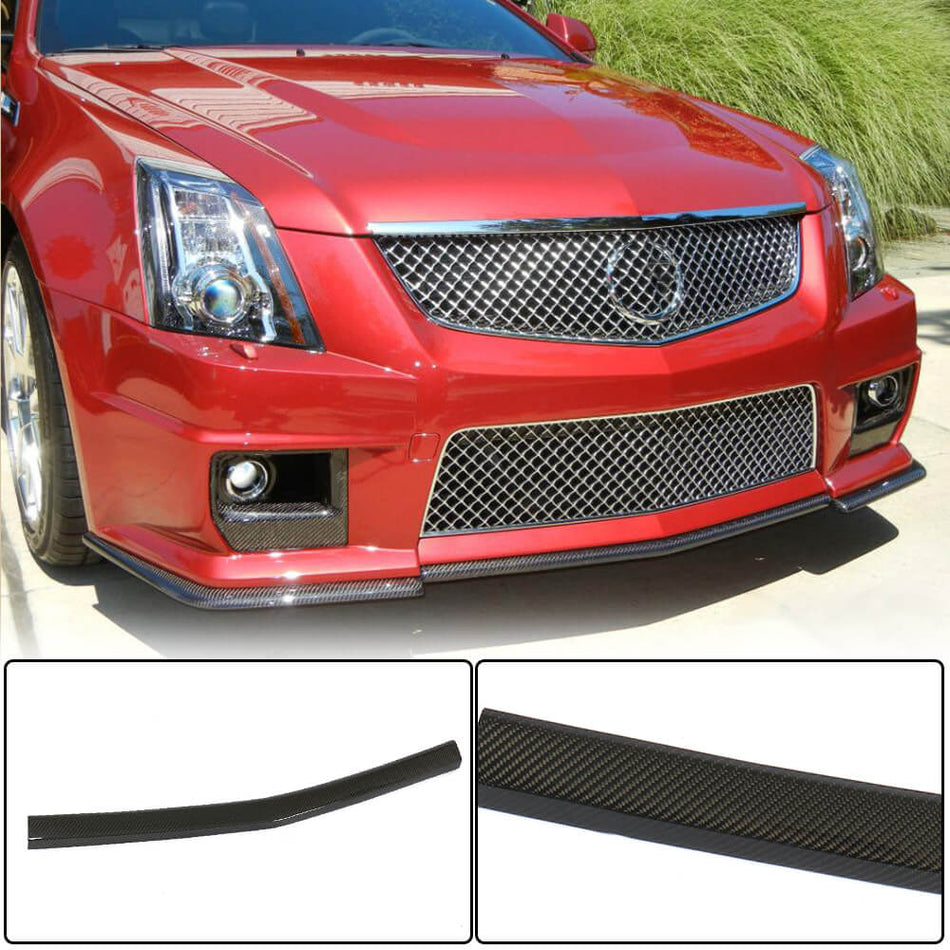 Cadillac CTS-V Coupe Sedan 2009-2015 Front Bumper Center Lip Carbon Fiber-Ahacarbon