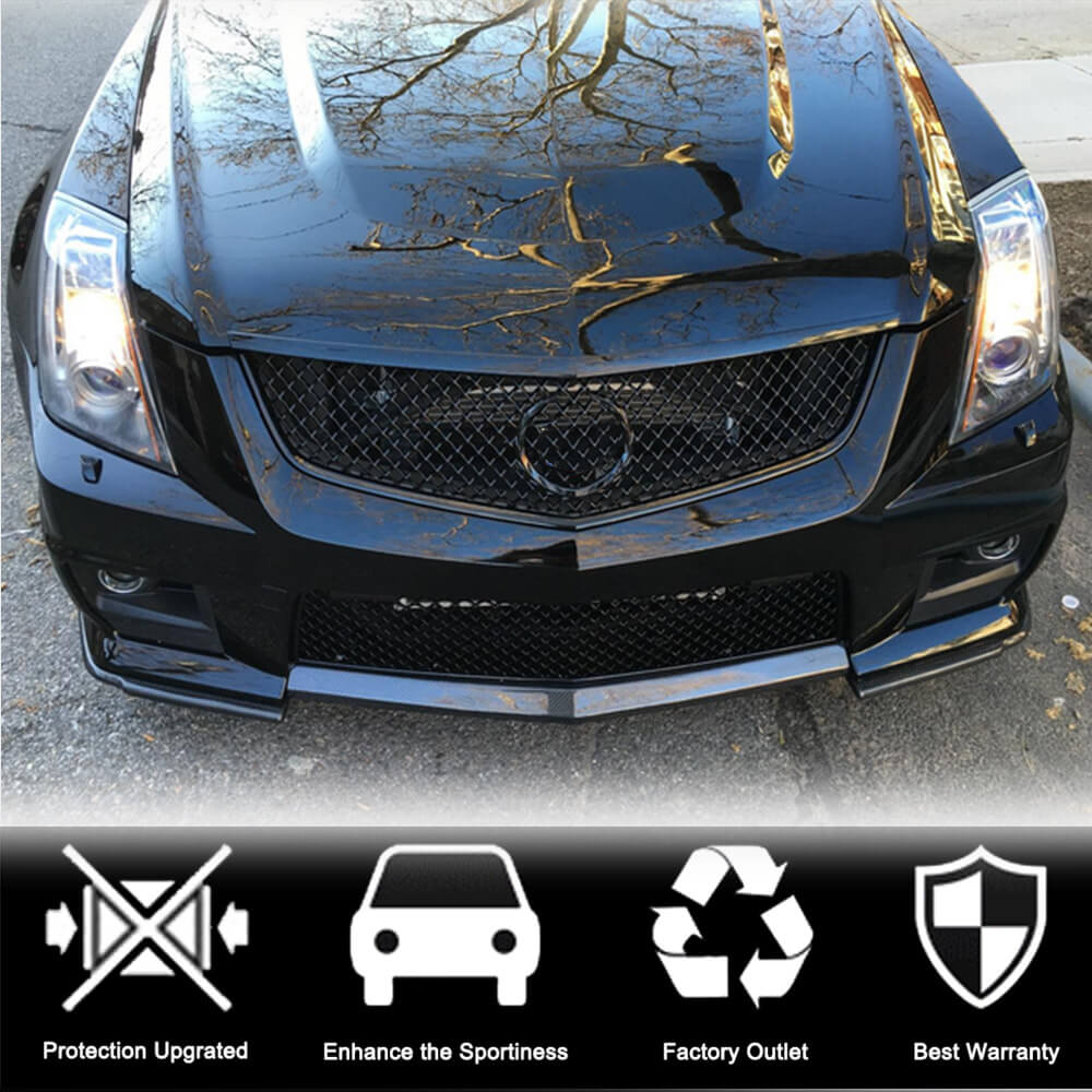 Cadillac CTS-V Coupe Sedan 2009-2015 Front Bumper Center Lip Carbon Fiber-Ahacarbon