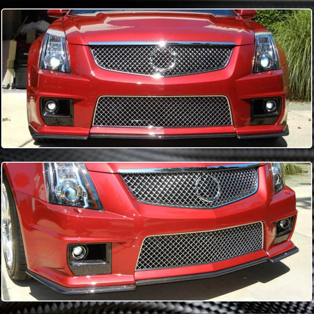 Cadillac CTS-V Coupe Sedan 2009-2015 Front Bumper Center Lip Carbon Fiber-Ahacarbon