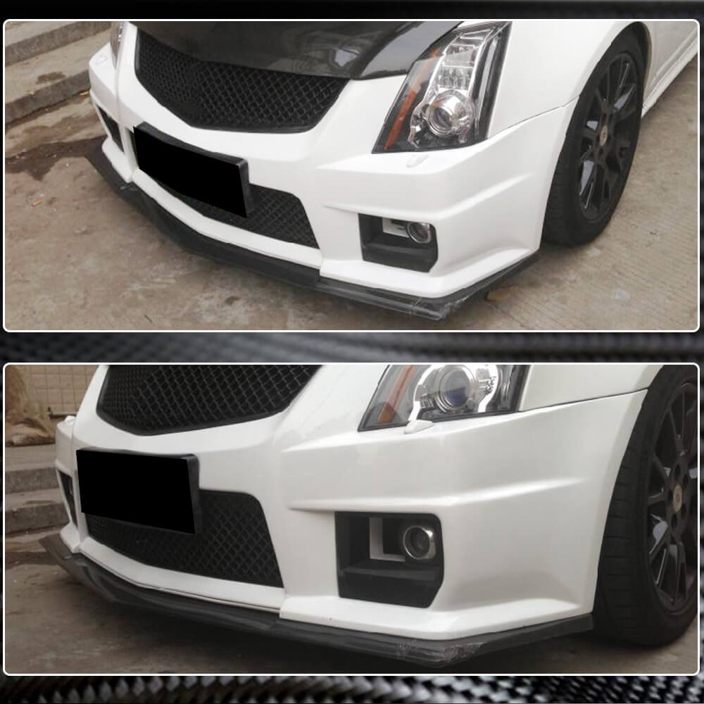 Cadillac CTS-V 2009-2015 Front Bumper Lip Carbon Fiber-Ahacarbon