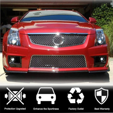 Cadillac CTS V Coupe Sedan 2009-2015 Front Bumper Splitters Carbon Fiber-Ahacarbon