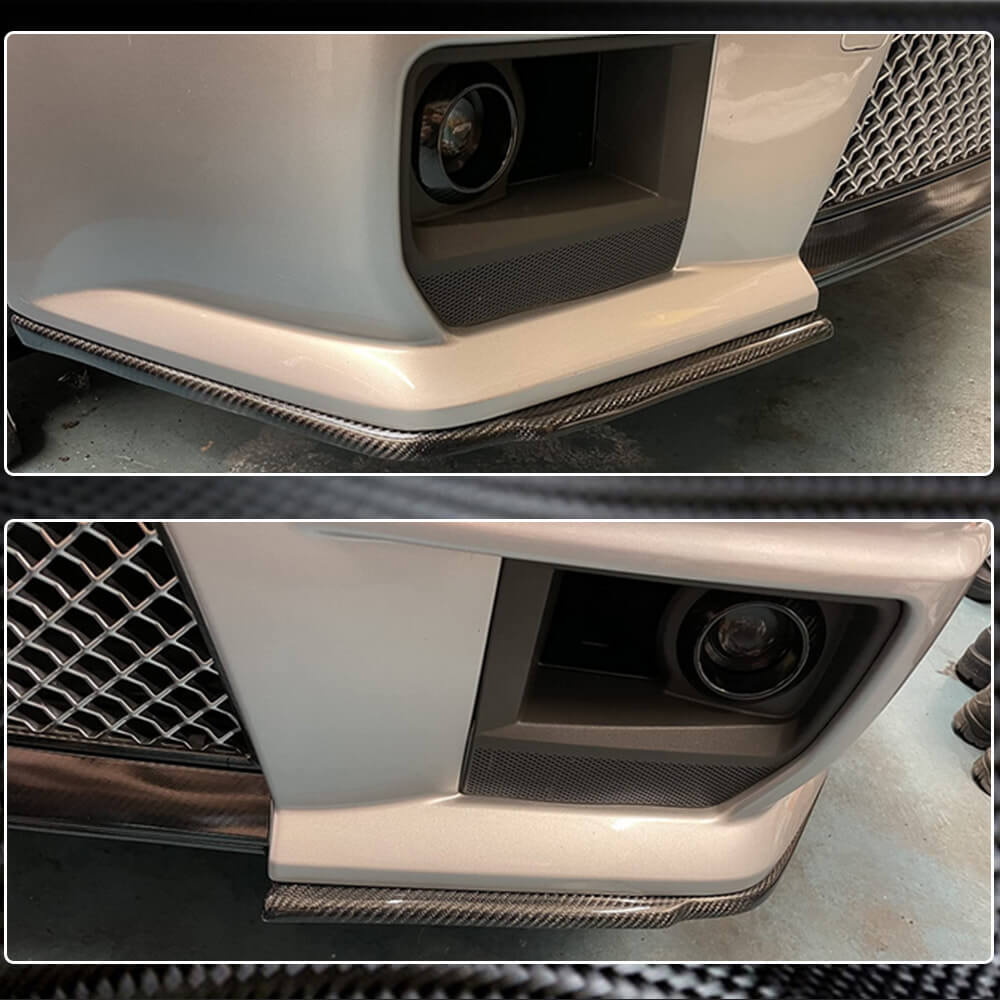 Cadillac CTS V Coupe Sedan 2009-2015 Front Bumper Splitters Carbon Fiber-Ahacarbon