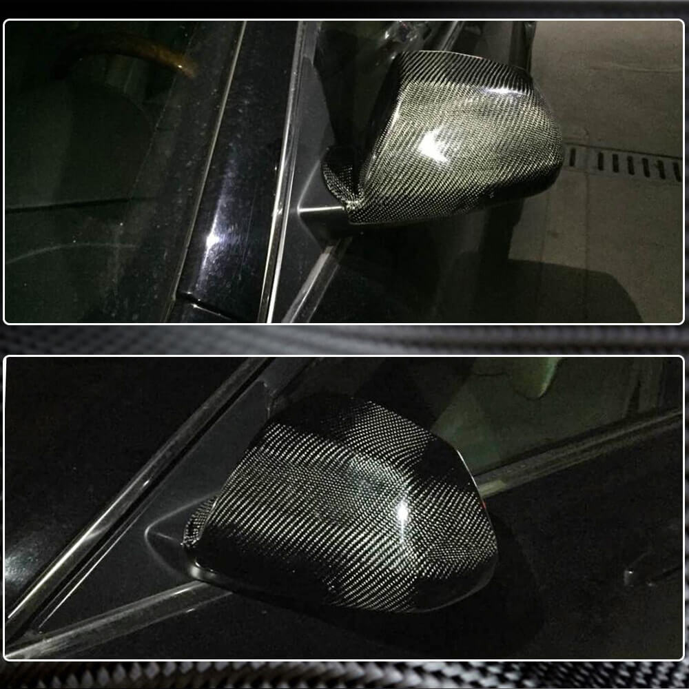 Cadillac CTS Coupe 2009-2014 Mirror Covers Add-on Style Dry Carbon Fiber-Ahacarbon