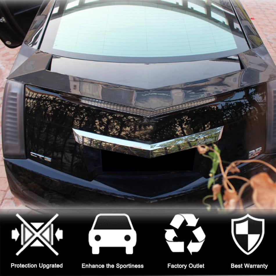 Cadillac CTS Non-V Coupe 2009-2015 Rear Trunk Spoiler Carbon Fiber-Ahacarbon