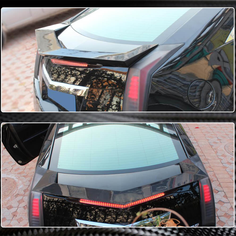 Cadillac CTS Non-V Coupe 2009-2015 Rear Trunk Spoiler Carbon Fiber-Ahacarbon
